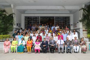 Clinical Research Staff and BJGMC are seated outside of Byramjee Jeejeebhoy Government Medical College in Pune