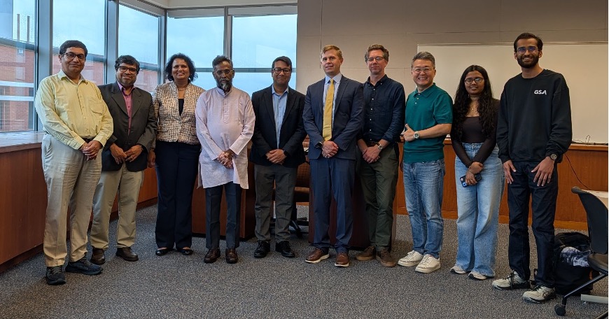 Dr. Budaraju Srinivasa Murty, Director of IIT Hyderabad (4th from left) and GKII Executive Director Kunal Pal (5th from left) with a delegation from University of Maryland, Baltimore County