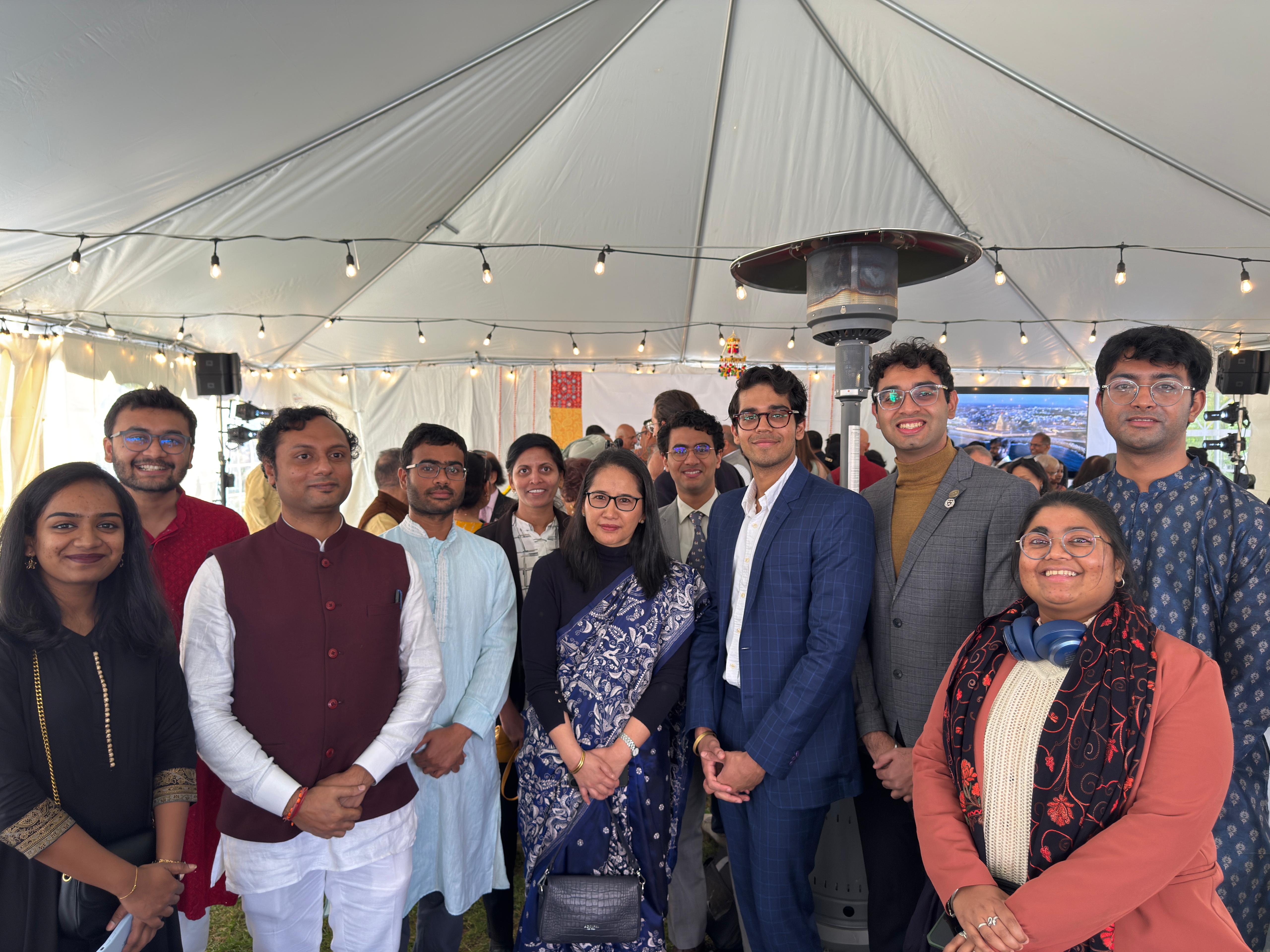 Students with the Indian Ambassador